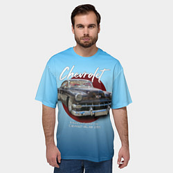Футболка оверсайз мужская Американский классический автомобиль Chevrolet Bel, цвет: 3D-принт — фото 2