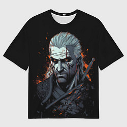 Футболка оверсайз мужская Ведьмак иллюстрация, цвет: 3D-принт