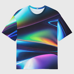 Футболка оверсайз мужская Голографический материал, цвет: 3D-принт