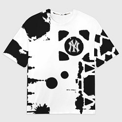 Мужская футболка оверсайз New York yankees - baseball team pattern