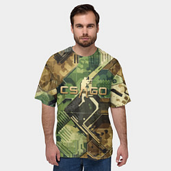 Футболка оверсайз мужская Counter Strike go - pattern, цвет: 3D-принт — фото 2