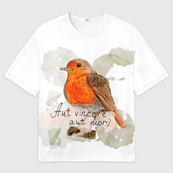 Мужская футболка оверсайз Зарянка allover латынь