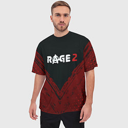 Футболка оверсайз мужская Rage 2 game logo апокалипсис, цвет: 3D-принт — фото 2