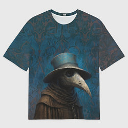 Футболка оверсайз мужская Чумной доктор в шляпе, цвет: 3D-принт