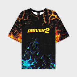 Футболка оверсайз мужская Driver 2 гонки ретро гейм, цвет: 3D-принт