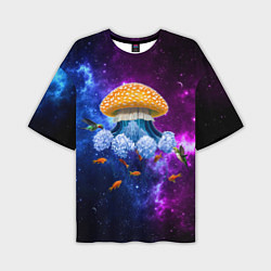 Футболка оверсайз мужская Space mushroom, цвет: 3D-принт