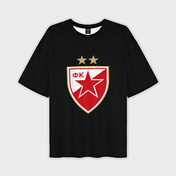 Мужская футболка оверсайз Црвена Звезда logo fc