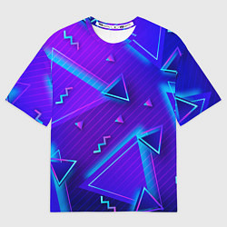 Футболка оверсайз мужская Neon Pattern colored, цвет: 3D-принт
