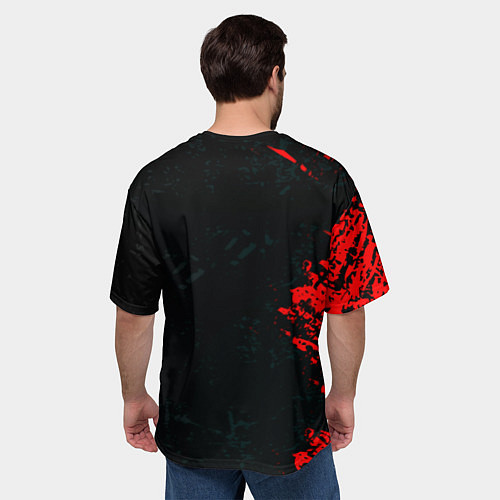 Мужская футболка оверсайз 7 Days to Die краски текстура / 3D-принт – фото 4