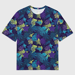 Футболка оверсайз мужская Abstract vector pattern, цвет: 3D-принт