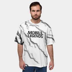 Футболка оверсайз мужская Mobile legends молнии, цвет: 3D-принт — фото 2