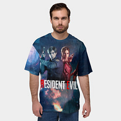 Футболка оверсайз мужская Resident Evil game color, цвет: 3D-принт — фото 2