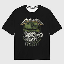 Футболка оверсайз мужская Metallica - skull, цвет: 3D-принт