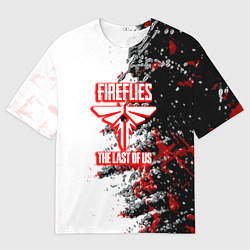 Мужская футболка оверсайз Одни из нас цикады огненное лого