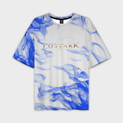 Футболка оверсайз мужская Lostark flame blue, цвет: 3D-принт