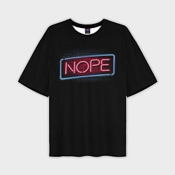 Мужская футболка оверсайз Nope - neon