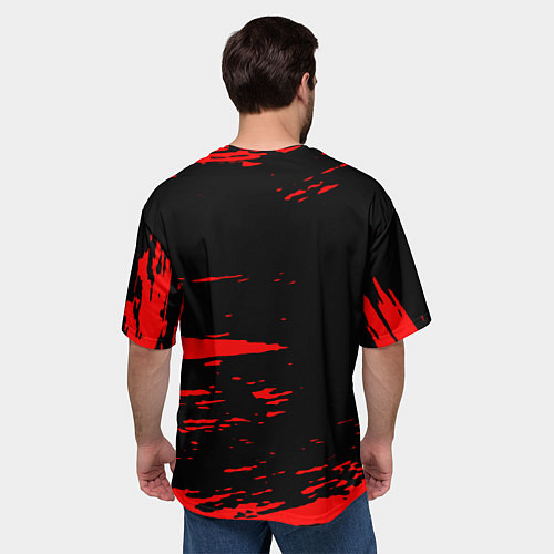 Мужская футболка оверсайз The witcher лого ведьмака краски / 3D-принт – фото 4