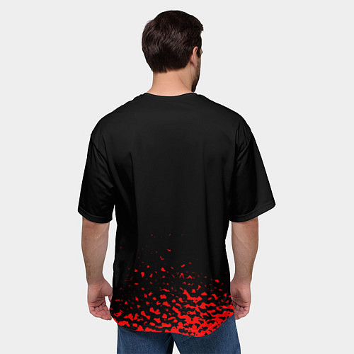 Мужская футболка оверсайз Alan wake писатель гейм краски / 3D-принт – фото 4