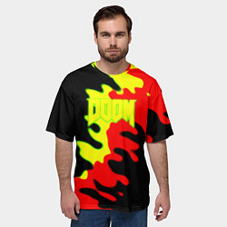 Футболка оверсайз мужская Doom mars abstract, цвет: 3D-принт — фото 2