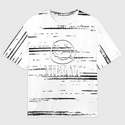 Футболка оверсайз мужская Nirvana штрихи чёрные, цвет: 3D-принт