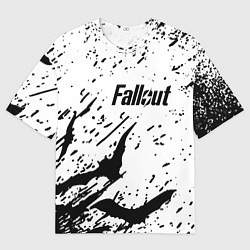 Футболка оверсайз мужская Fallout краски летучие мыши, цвет: 3D-принт