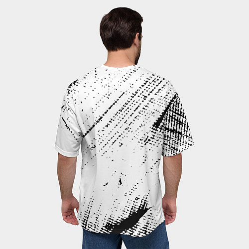 Мужская футболка оверсайз BMW краски / 3D-принт – фото 4