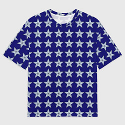 Футболка оверсайз мужская Звезды защитникам отечества, цвет: 3D-принт