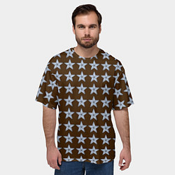 Футболка оверсайз мужская Звезды героям и защитникам, цвет: 3D-принт — фото 2