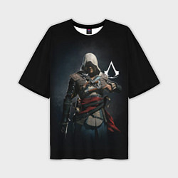 Футболка оверсайз мужская Эдвард Кенуей Assassins black flag, цвет: 3D-принт