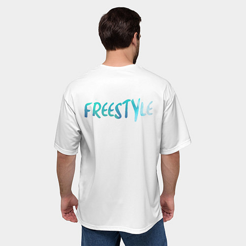 Мужская футболка оверсайз Freestyle / 3D-принт – фото 4