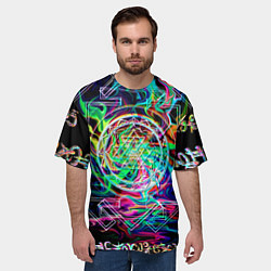 Футболка оверсайз мужская Шри янтра, цвет: 3D-принт — фото 2