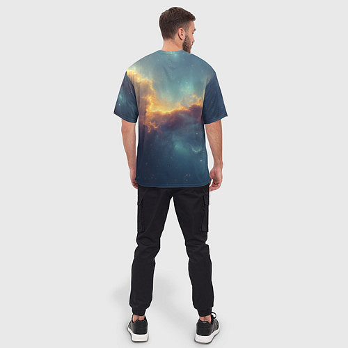 Мужская футболка оверсайз Космос вселенная / 3D-принт – фото 4