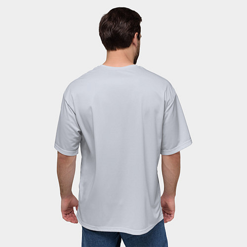 Мужская футболка оверсайз Panda love art / 3D-принт – фото 4