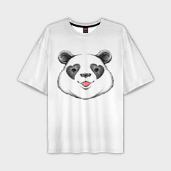 Мужская футболка оверсайз Влюблённый панда