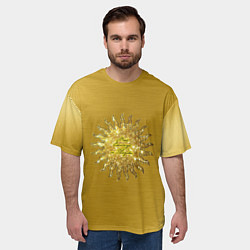 Футболка оверсайз мужская Солнце моей жизни золото, цвет: 3D-принт — фото 2