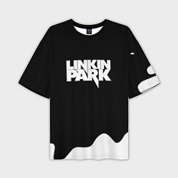 Мужская футболка оверсайз Linkin park краска белая