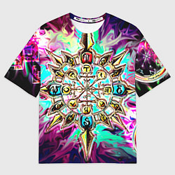 Футболка оверсайз мужская Колесо фортуны, цвет: 3D-принт