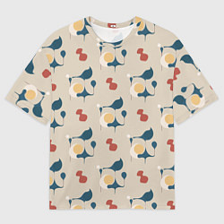 Футболка оверсайз мужская Круг абстракция и линии, цвет: 3D-принт