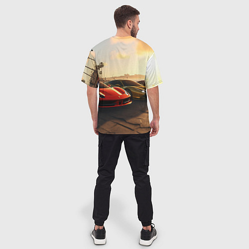 Мужская футболка оверсайз ГТА6 автопарк / 3D-принт – фото 4