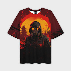 Мужская футболка оверсайз Stalker 2 fire ghost
