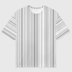 Мужская футболка оверсайз Полосатая рябь белый