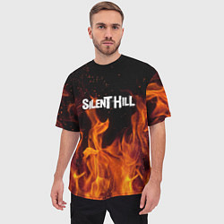 Футболка оверсайз мужская Silent hill огонь, цвет: 3D-принт — фото 2