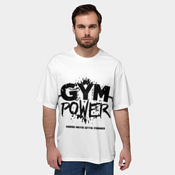Футболка оверсайз мужская Сила тренажерного зала, цвет: 3D-принт — фото 2