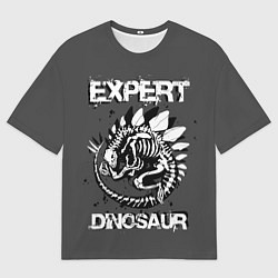 Футболка оверсайз мужская Dinosaur expert, цвет: 3D-принт