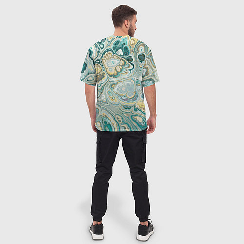 Мужская футболка оверсайз Абстрактный разноцветный узор / 3D-принт – фото 4