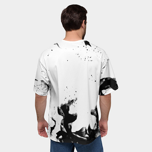 Мужская футболка оверсайз Nickelback серый дым рок / 3D-принт – фото 4