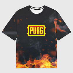 Футболка оверсайз мужская Pubg fire abstraction, цвет: 3D-принт