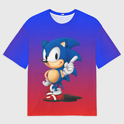 Футболка оверсайз мужская Пресонаж Соник, цвет: 3D-принт