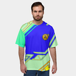 Футболка оверсайз мужская Half life sport game, цвет: 3D-принт — фото 2