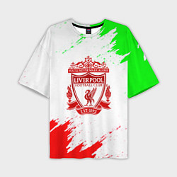 Мужская футболка оверсайз Liverpool краски спорт